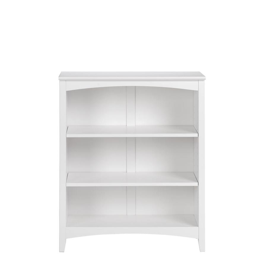 Camaflexi Shaker Style White Wood 3Shelf Bookcase in the Bookcases