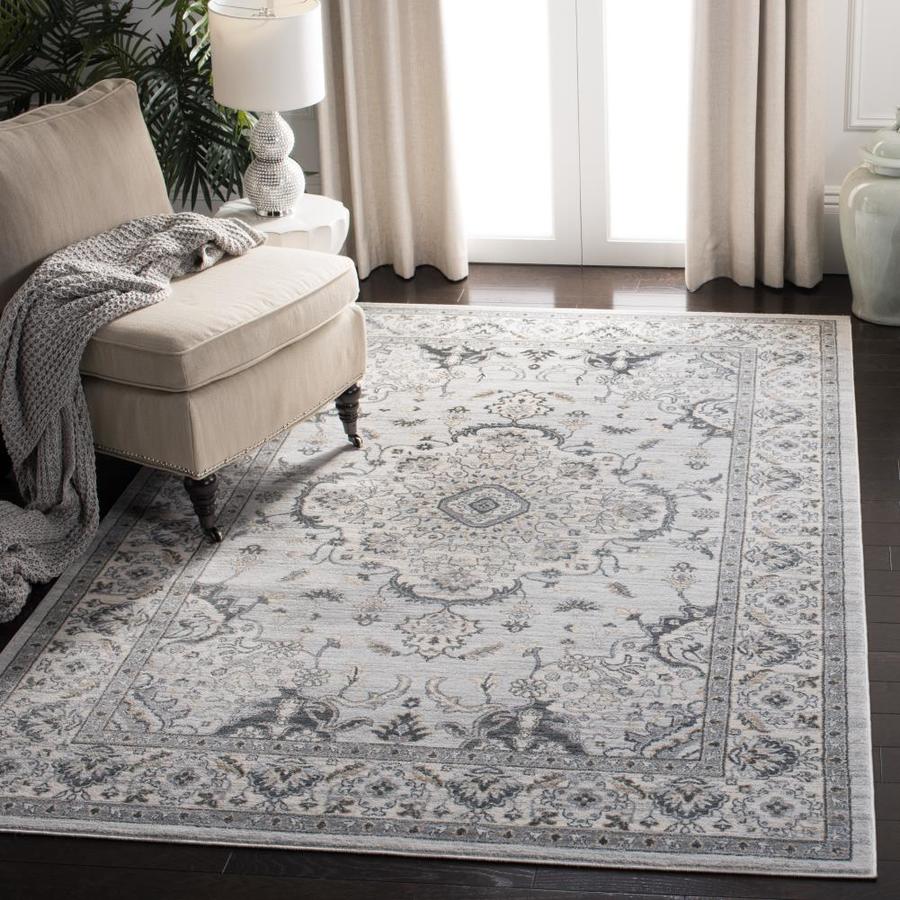 Safavieh Isabella Felipe 8 x 10 Light Gray/Cream Distressed/Overdyed Vintage Area Rug in the