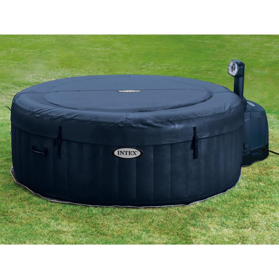 Intex 4-Person 120-Jet Round Inflatable Hot Tub in the Hot Tubs & Spas