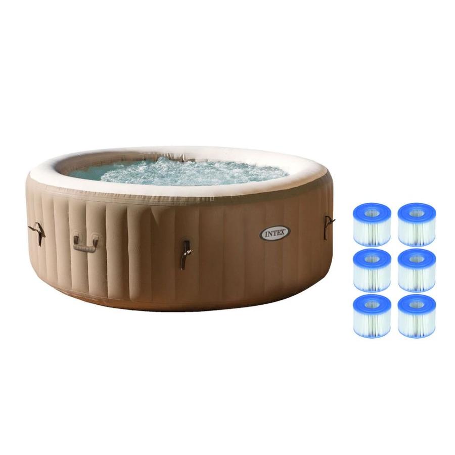 intex hot tub in winter