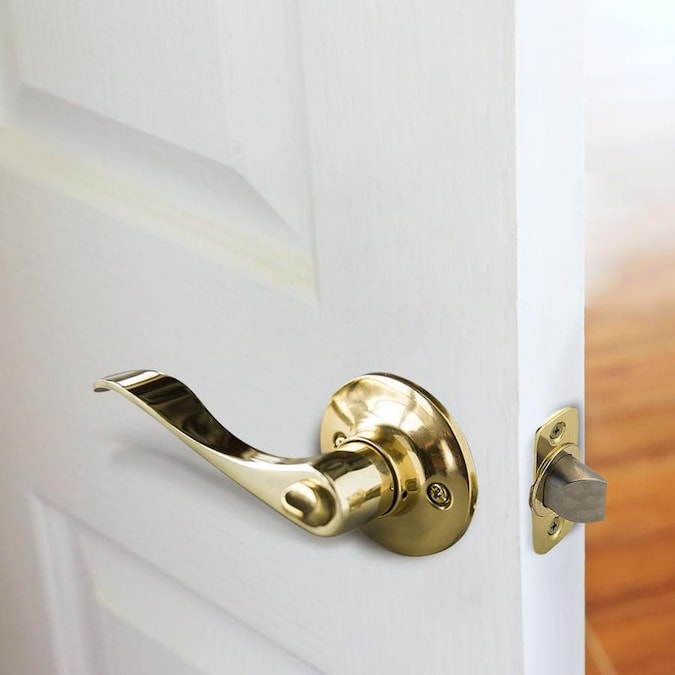 Design House Polished Brass Universal Privacy Door Handle