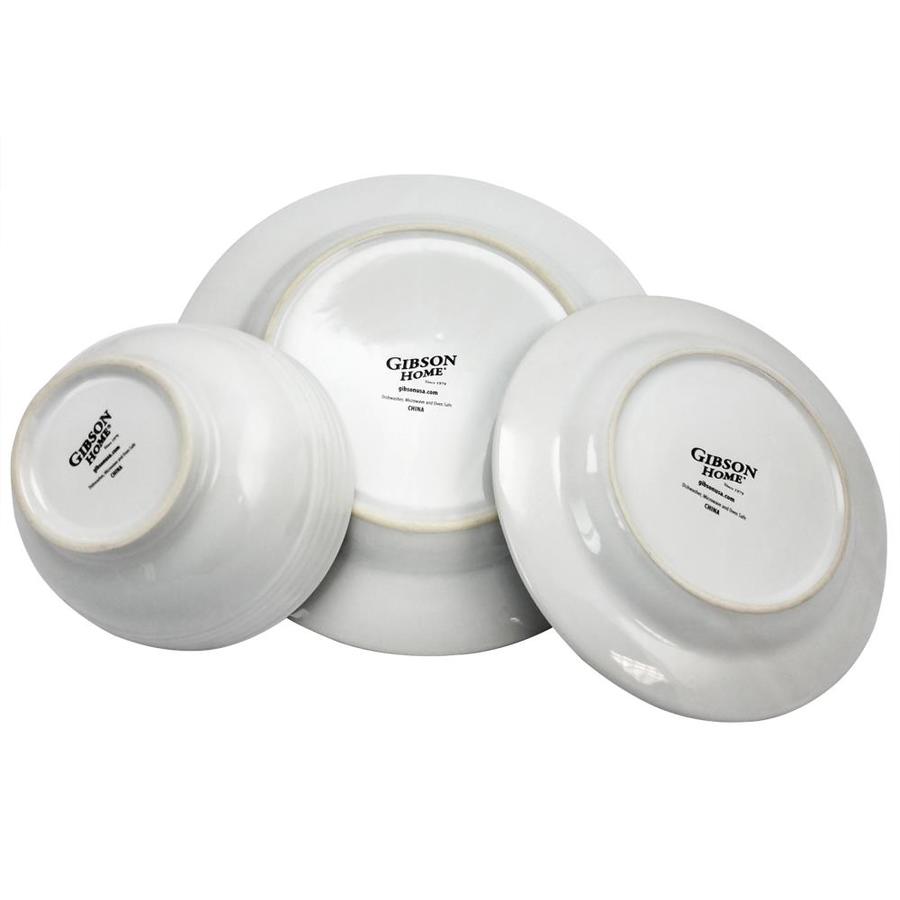 Gibson Home White Dinnerware in the Dinnerware department at