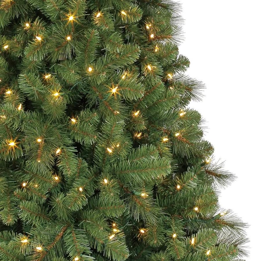 Home Heritage 7ft Pine PreLit Traditional Artificial Christmas Tree