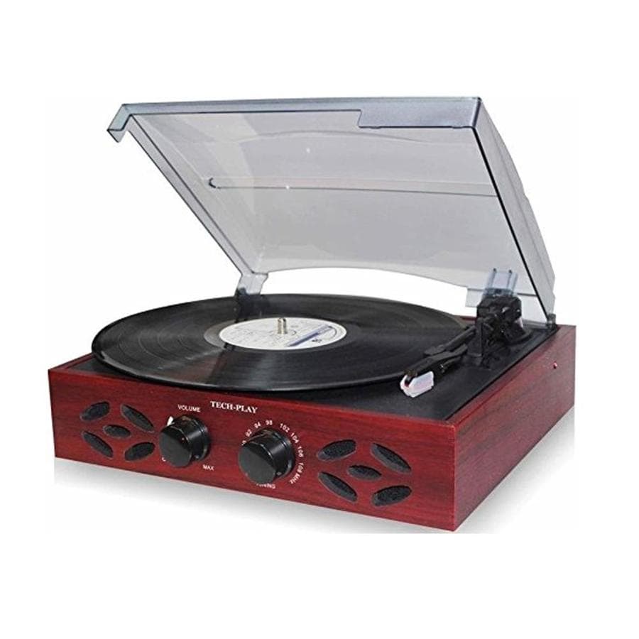 Techplay Brown Turntable Record Player In The Turntables Accessories Department At Lowes Com