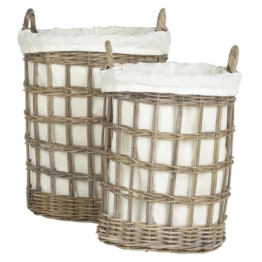 Safavieh 320oz Wicker Laundry Hamper in the Laundry Hampers & Baskets