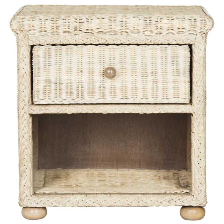 Safavieh Adira Natural White Wash Nightstand In The Nightstands Department At Lowes Com