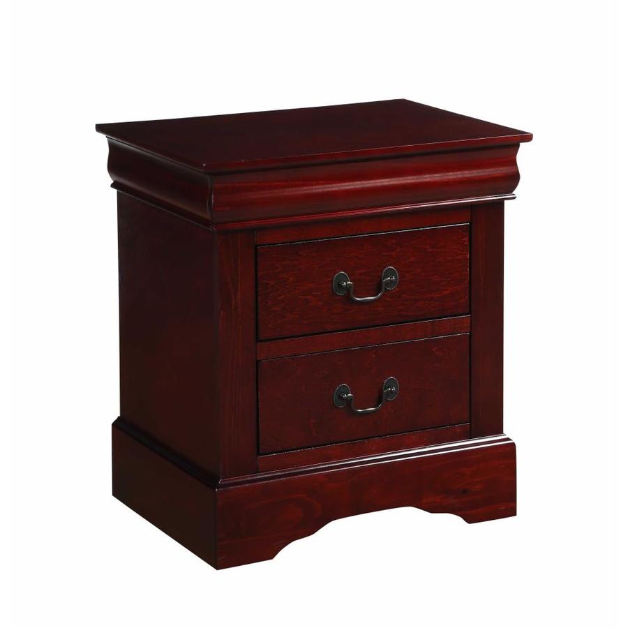 Homeroots Amelia Cherry Hd Antique Brass Nightstand In The Nightstands Department At Lowes Com