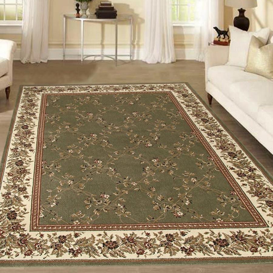 Radici Usa Como 9 X 12 Sage Indoor Trellis Oriental Area Rug In The 