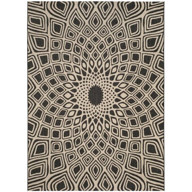 Safavieh Courtyard 9 Ft X 12 Black Beige Indoor Outdoor Abstract Coastal Area Rug In The Rugs Department At Com - Safavieh Beige And Black Area Rug Safavieh Courtyard 9 Ft X 12 Black Beige Indoor Outdoor Abstract Coastal Area Rug In The Rugs Department At Com - Safavieh Beige And Black Area Rug