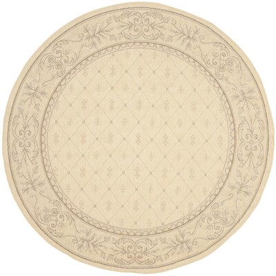 Safavieh Courtyard Tobago 5 x Natural/Brown Round Indoor/Outdoor Border Coastal Area Rug Safavieh Courtyard Tobago 5 x Natural/Brown Round Indoor/Outdoor Border Coastal Area Rug