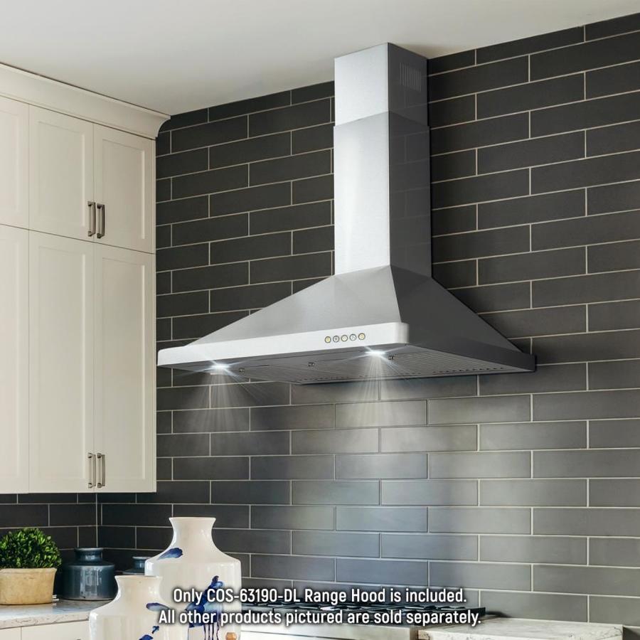 Cosmo 36in Ductless Stainless Steel WallMounted Range Hood with