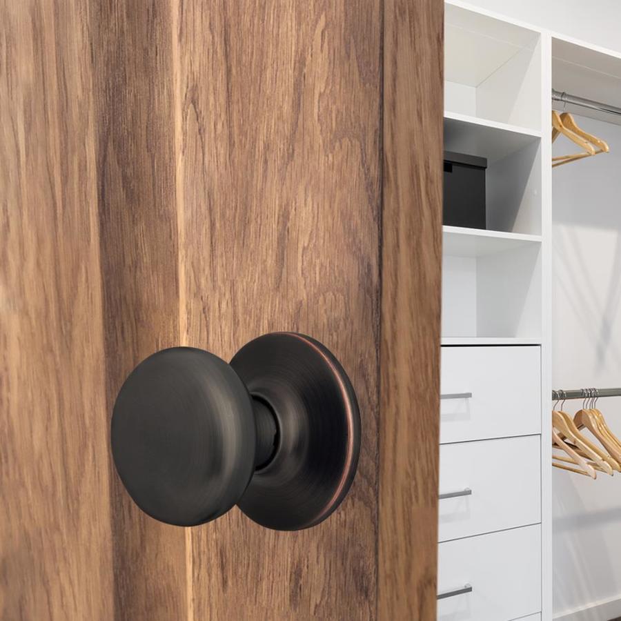 Design House Cambridge Oil Rubbed Bronze Dummy Door Knob in the Door