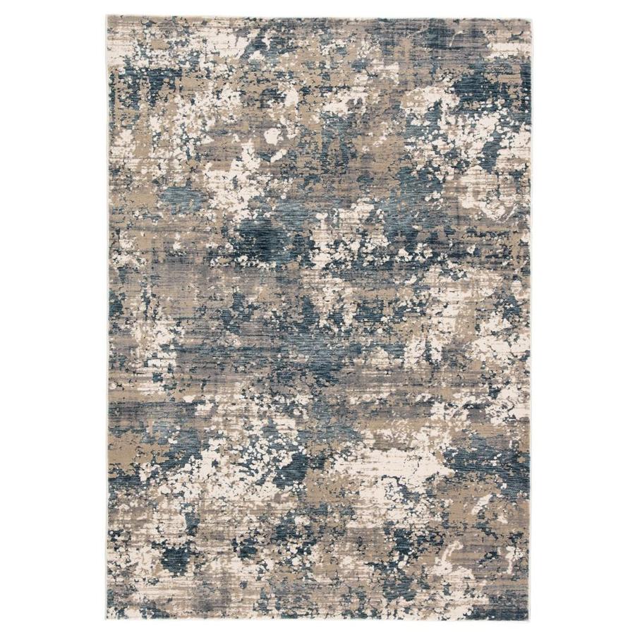 Artloom 5 X 8 Blue Gray Indoor Abstract Industrial Area Rug In The Rugs Department At Lowes Com