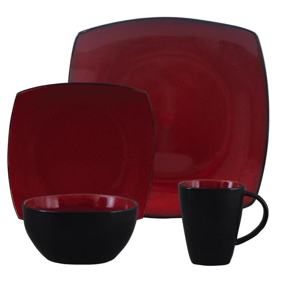 red dinnerware