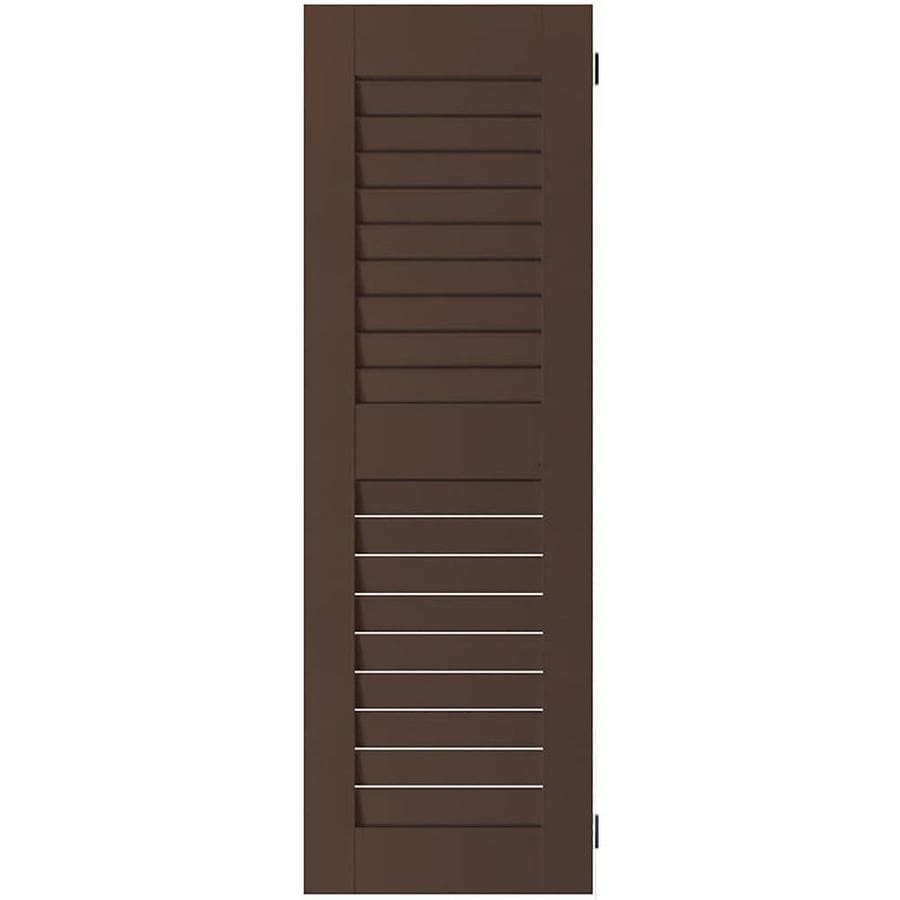 Unfinished 15W x 61H Per Pair Ekena Millwork RWL15X061UNP Exterior Real Wood Pine Louvered Shutters