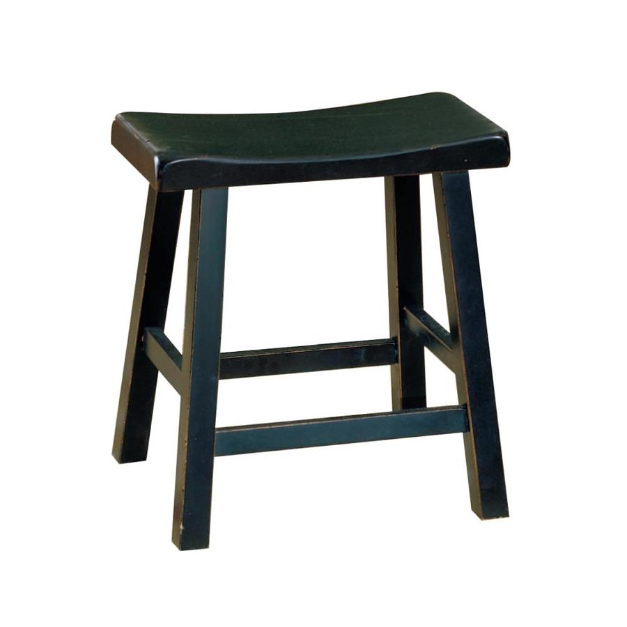 Benzara Set of 2 Black Small Bar Stool in the Bar Stools department at