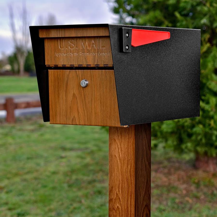 mail-boss-mail-manager-large-metal-wood-grain-post-mount-lockable