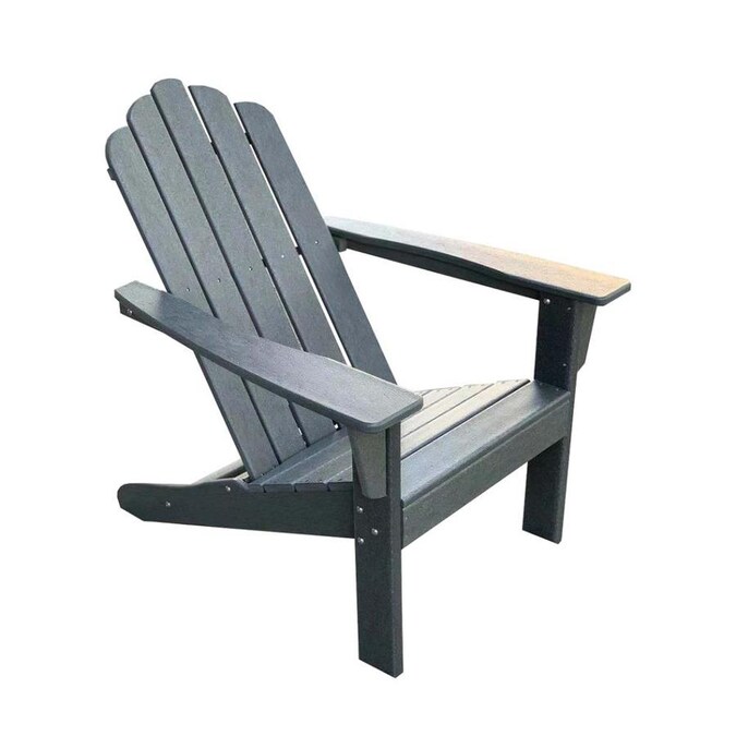 LuXeo Marina Gray Plastic Stationary Adirondack Chair(s