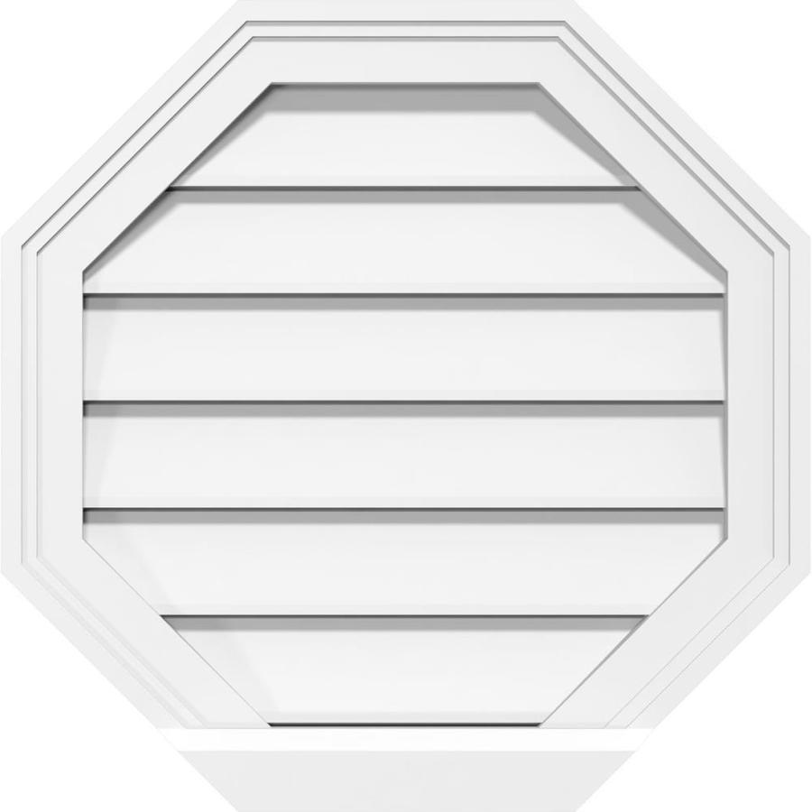 Pitch Ekena Millwork GVPTR44X1303SF Triangle Surface Mount PVC Gable Vent Factory Primed White 7//12-44 W x 12.875 H Inch