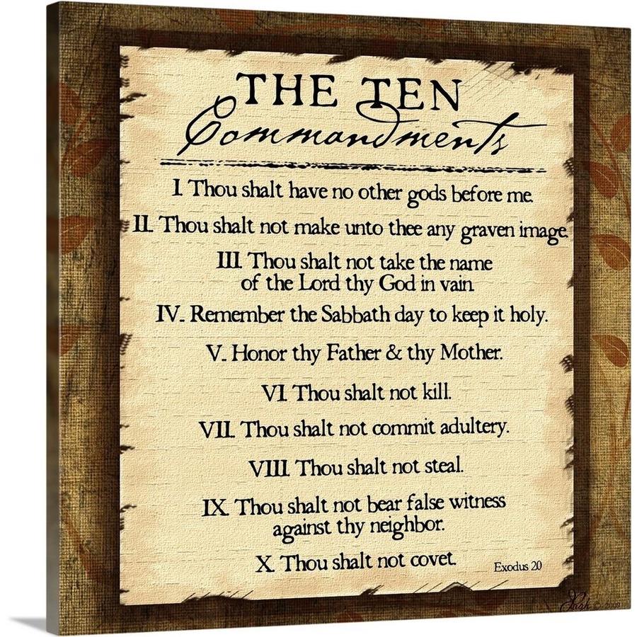 Greatbigcanvas Ten Commandments By Jennifer Pu 16 In H X 16 In W Abstract Print On Canvas In The Wall Art Department At Lowes Com