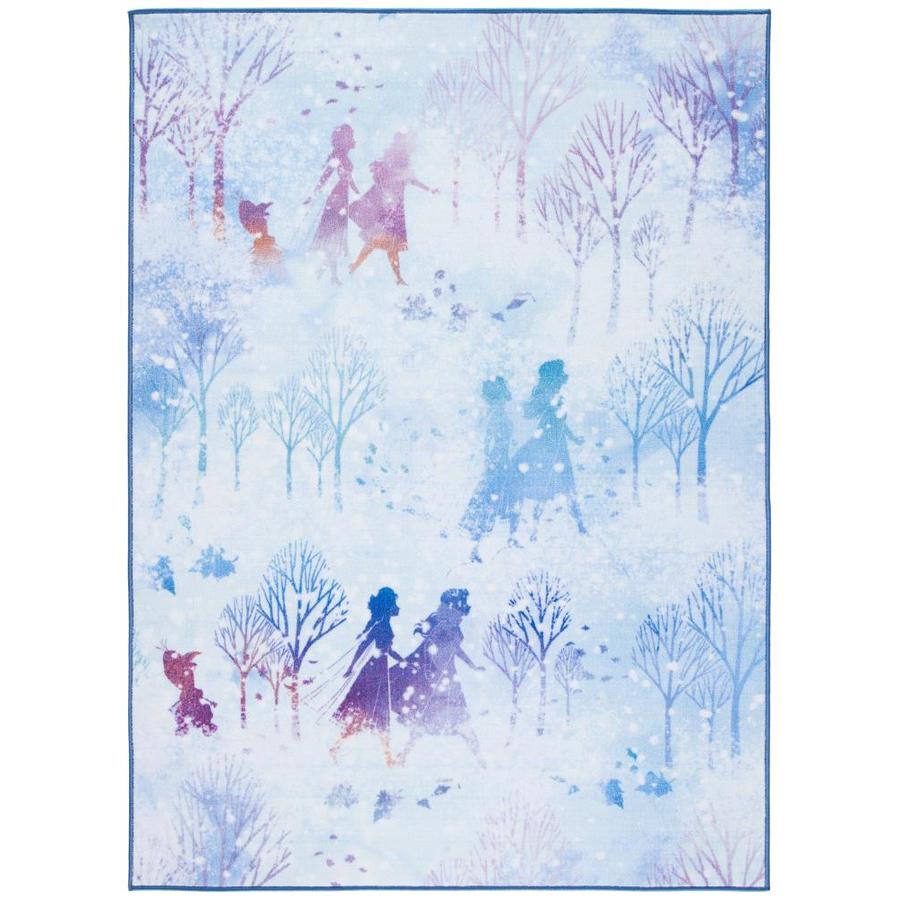 Disney Disney Believe 5 x 7 Light Blue/Purple Indoor Kids Area Rug in