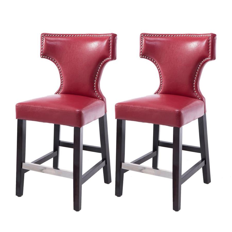 CorLiving Kings Red Counter Height Upholstered Bar Stool In The Bar ...