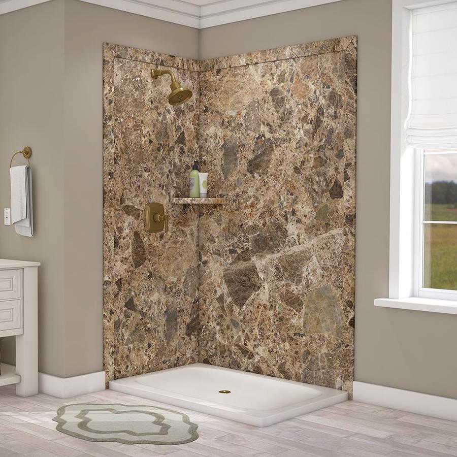 FlexStone Elegance 2 Breccia Paradiso Panel Kit Shower Wall Surround