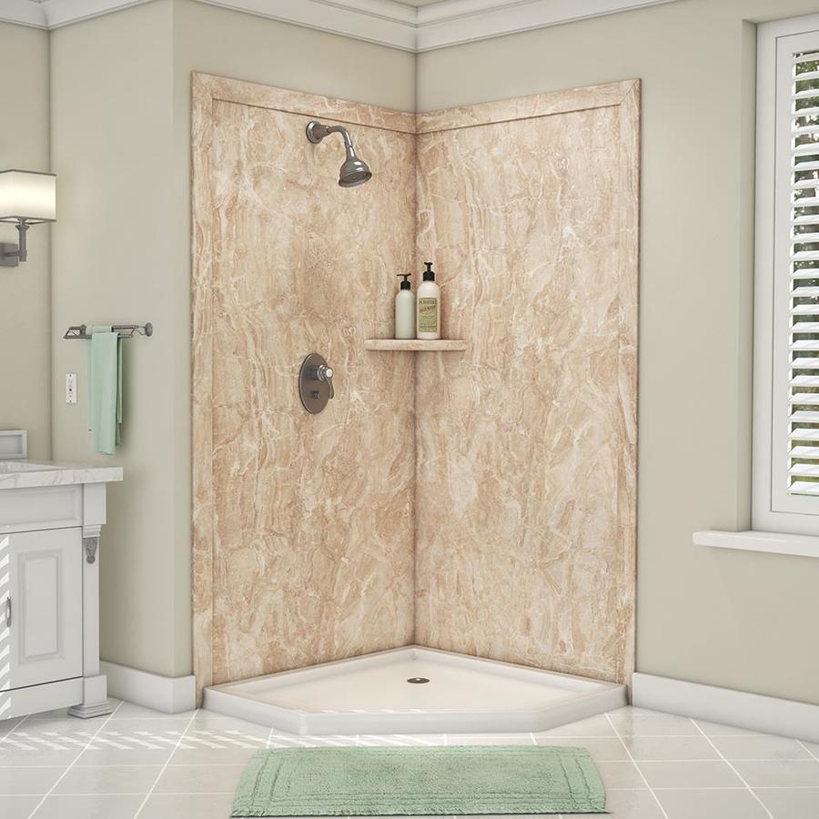 Flexstone Splendor Alaskan Ivory Panel Kit Shower Wall Surround Common 40 In X 40 In Actual