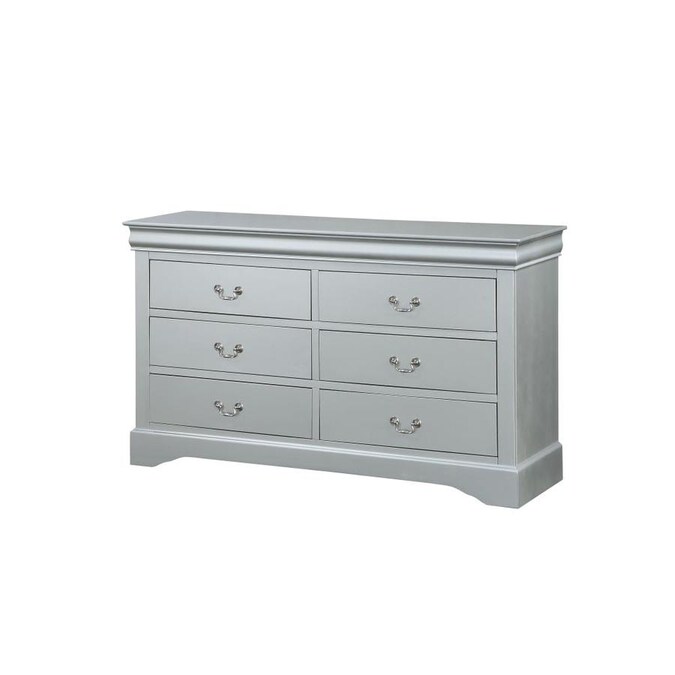 ACME Furniture Louis Philippe Platinum 6-Drawer Dresser/TV Stand Dresser in the Dressers ...