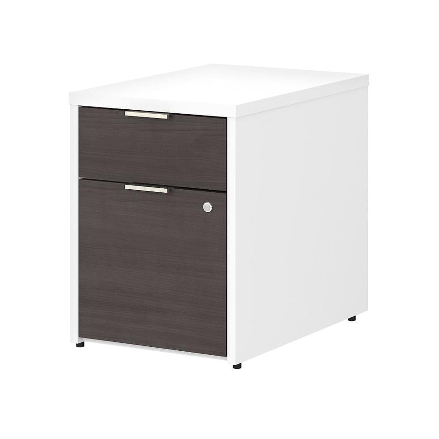 Bush Business Furniture Bush Business Furniture Jamestown 2 Drawer File Cabinet In White And Storm Gray Assembled In The File Cabinets Department At Lowes Com