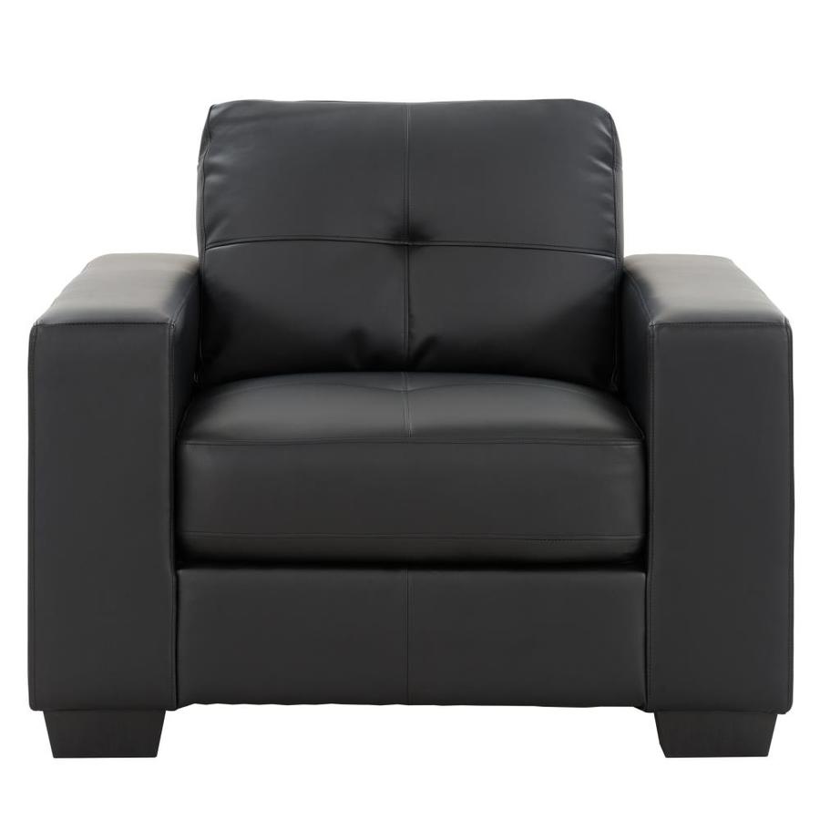 Corliving Club Modern Black Faux Leather Club Chair In The Chairs Department At Lowes Com