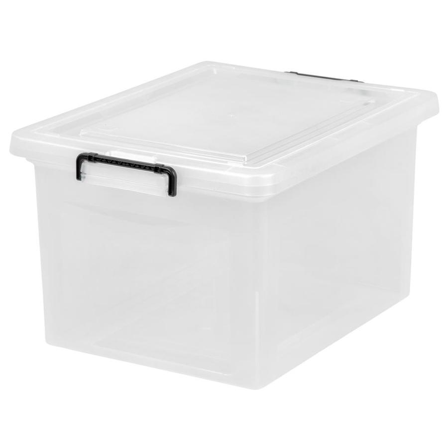 clear plastic storage crates