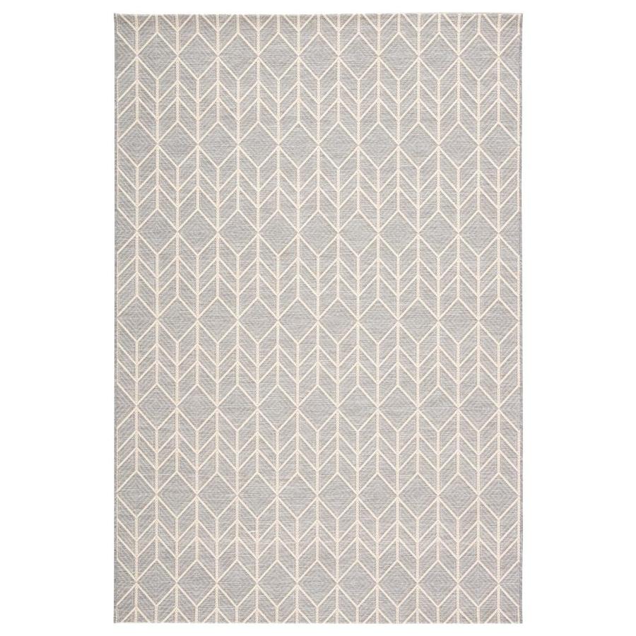 Rowan 5 X 8 Gray Cream Indoor Outdoor Chevron Mid Century Modern Area Rug In The Rugs Department At Lowes Com