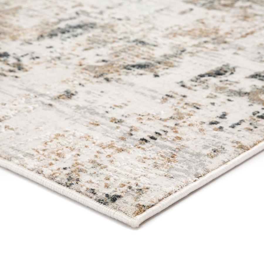 Olly 8 x 10 Gray/Gold Indoor Abstract Industrial Area Rug in the Rugs