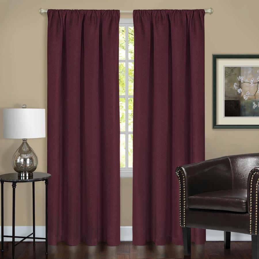 Achim Harmony 84 In Burgundy Polyester Blackout Single Curtain Panel In The Curtains Drapes Department At Lowescom