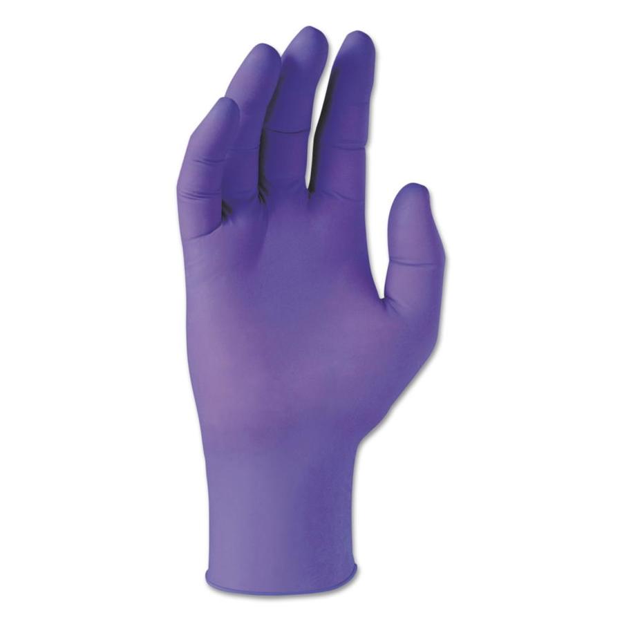 purple cleaning gloves