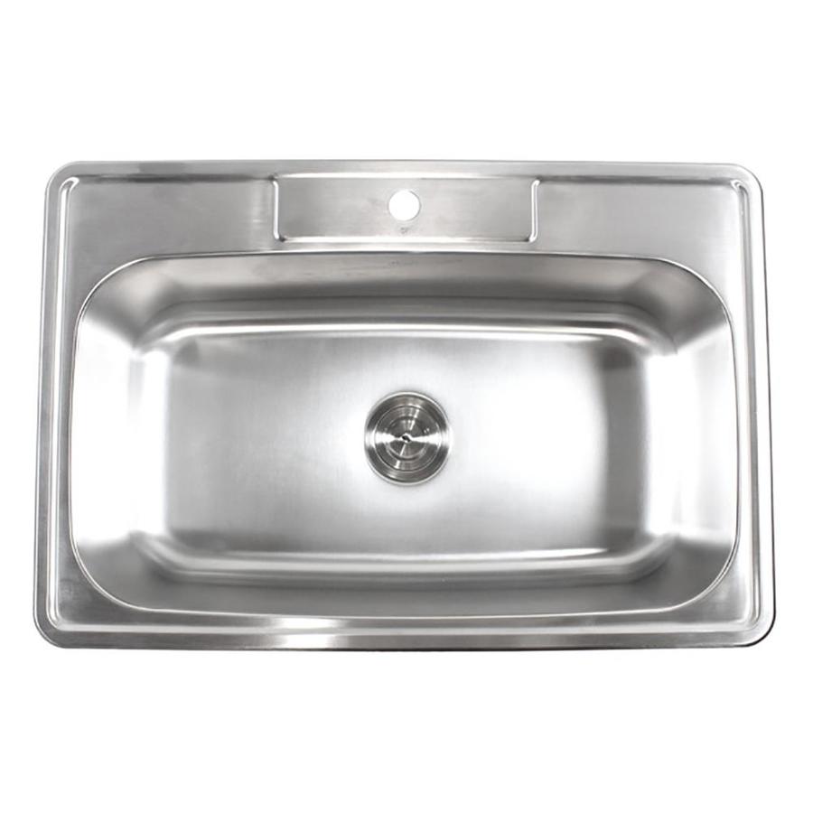Emoderndecor Ariel Drop In 33 In X 22 In Stainless Steel Single Bowl 1 Hole Kitchen Sink In The Kitchen Sinks Department At Lowes Com