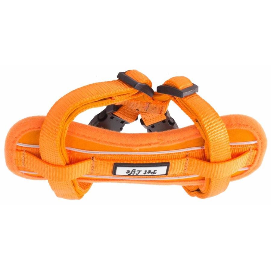 orange reflective dog harness