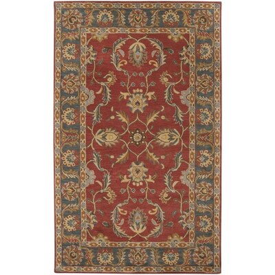 Surya Caesar 5 x 8 Rust Indoor Border Oriental Handcrafted Area Rug Surya Caesar 5 x 8 Rust Indoor Border Oriental Handcrafted Area Rug