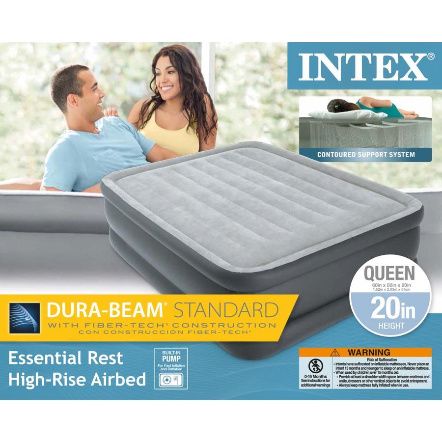 Intex Essential Rest Polyester Queen Air Mattress in the Air Mattresses