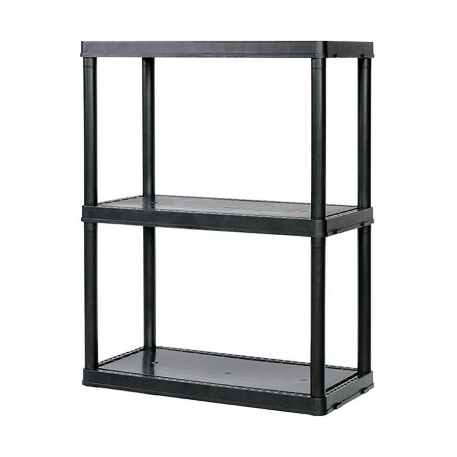 Gracious Living 12in D x 24in W x 33in H 3Tier Plastic Freestanding Shelving Unit in the