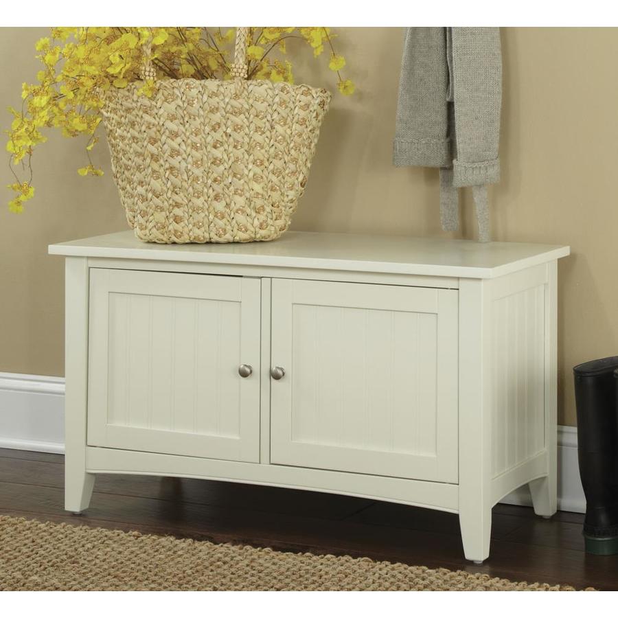 Alaterre Furniture Shaker Cottage Casual Ivory Storage Bench In The Indoor Benches Department At Lowes Com