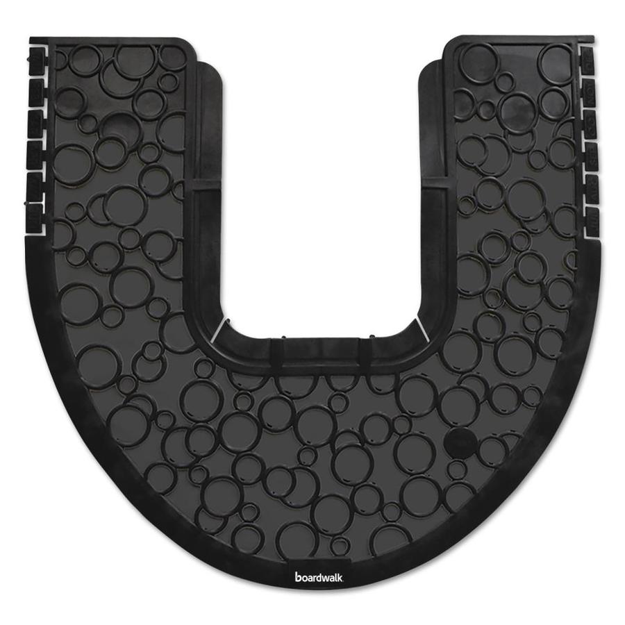 black rubber bath mat