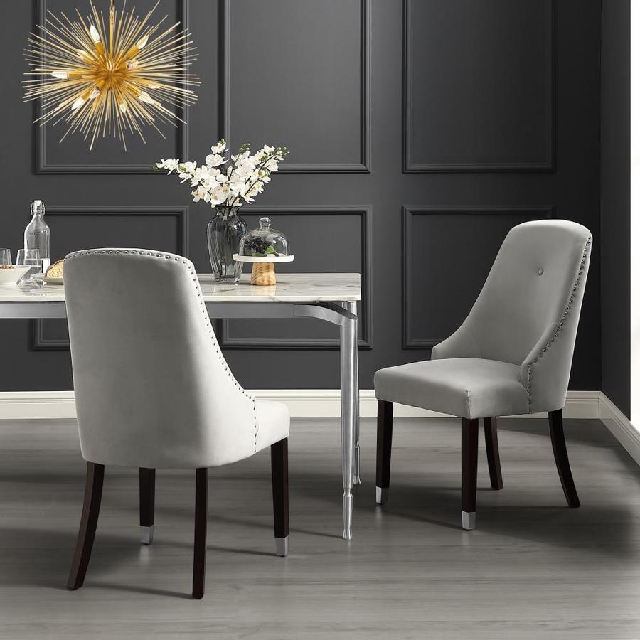 Inspired Home Set of 2 Cora Contemporary/Modern Velvet Upholstered Side