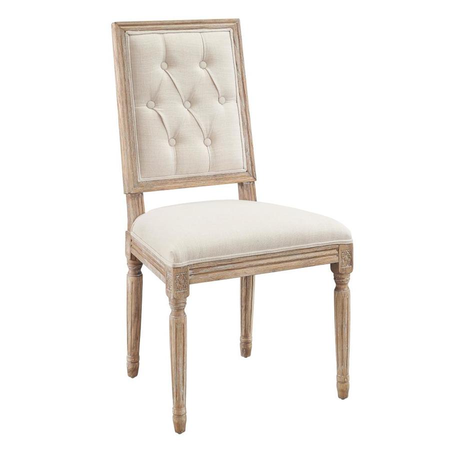 Linon Avalon Cotton Upholstered Side Chair (Wood Frame) in the Dining