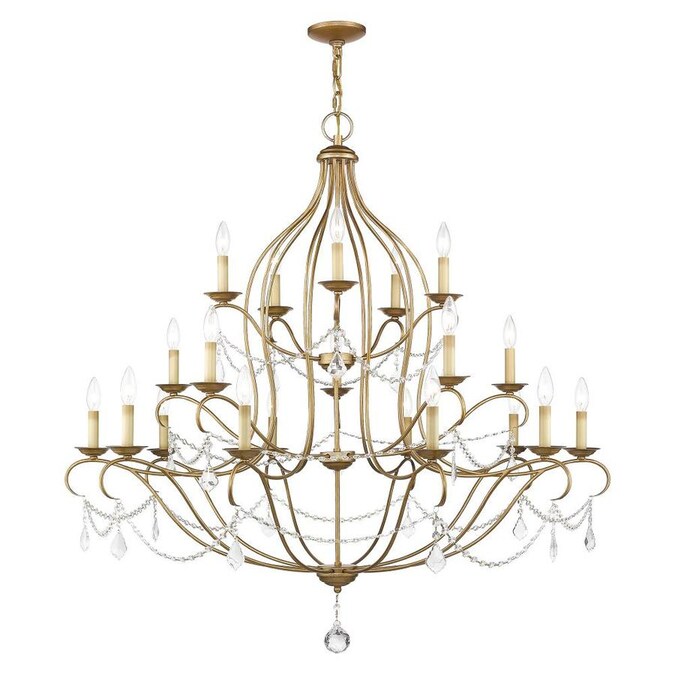 Livex Lighting Chesterfield 20 Light Antique Gold Leaf Traditional Crystal Chandelier In The Chandeliers Department At Com - Antique Gold Leaf Crystal Chandelier Livex Lighting Chesterfield 20 Light Antique Gold Leaf Traditional Crystal Chandelier In The Chandeliers Department At Com - Antique Gold Leaf Crystal Chandelier