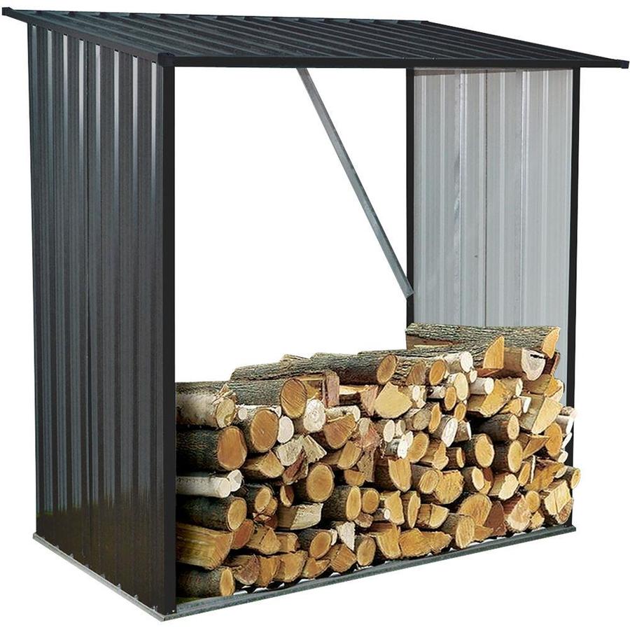 Hanover Indoor/Outdoor Galvanized Steel Firewood Storage Rack Holds up