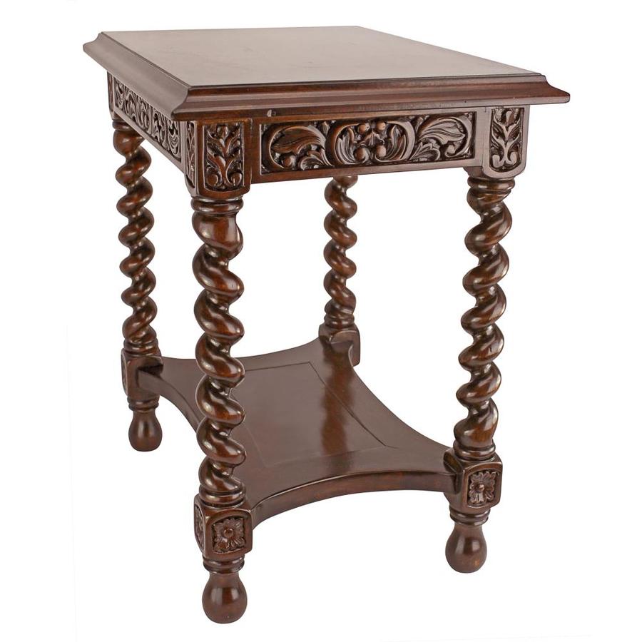 Design Toscano Walnut Wood End Table in the End Tables department at 0