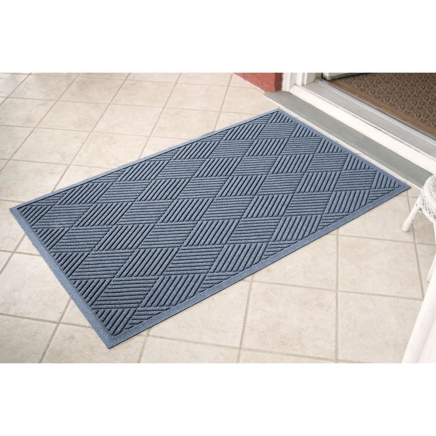 Bungalow Flooring Aqua Shield Blue Rectangular Indoor/Outdoor Door Mat 3ft x 5ft