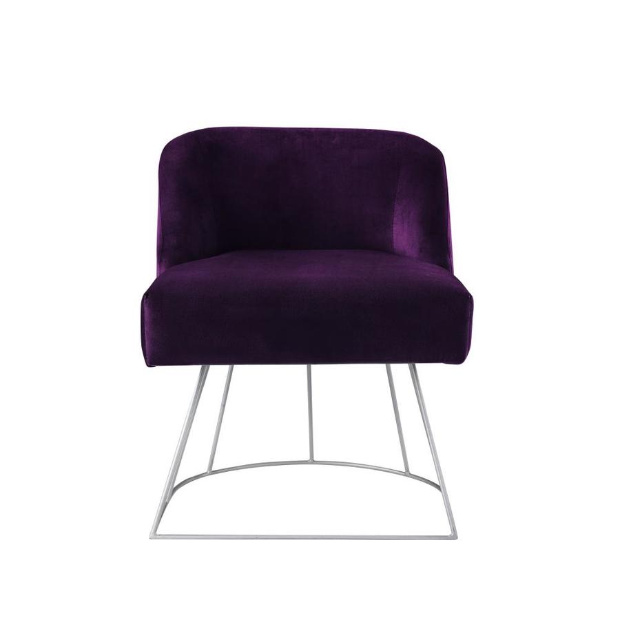 Inspired Home Inspired Home Sonara Velvet Vanity Stool Purple In The Makeup Vanity Stools Department At Lowes Com